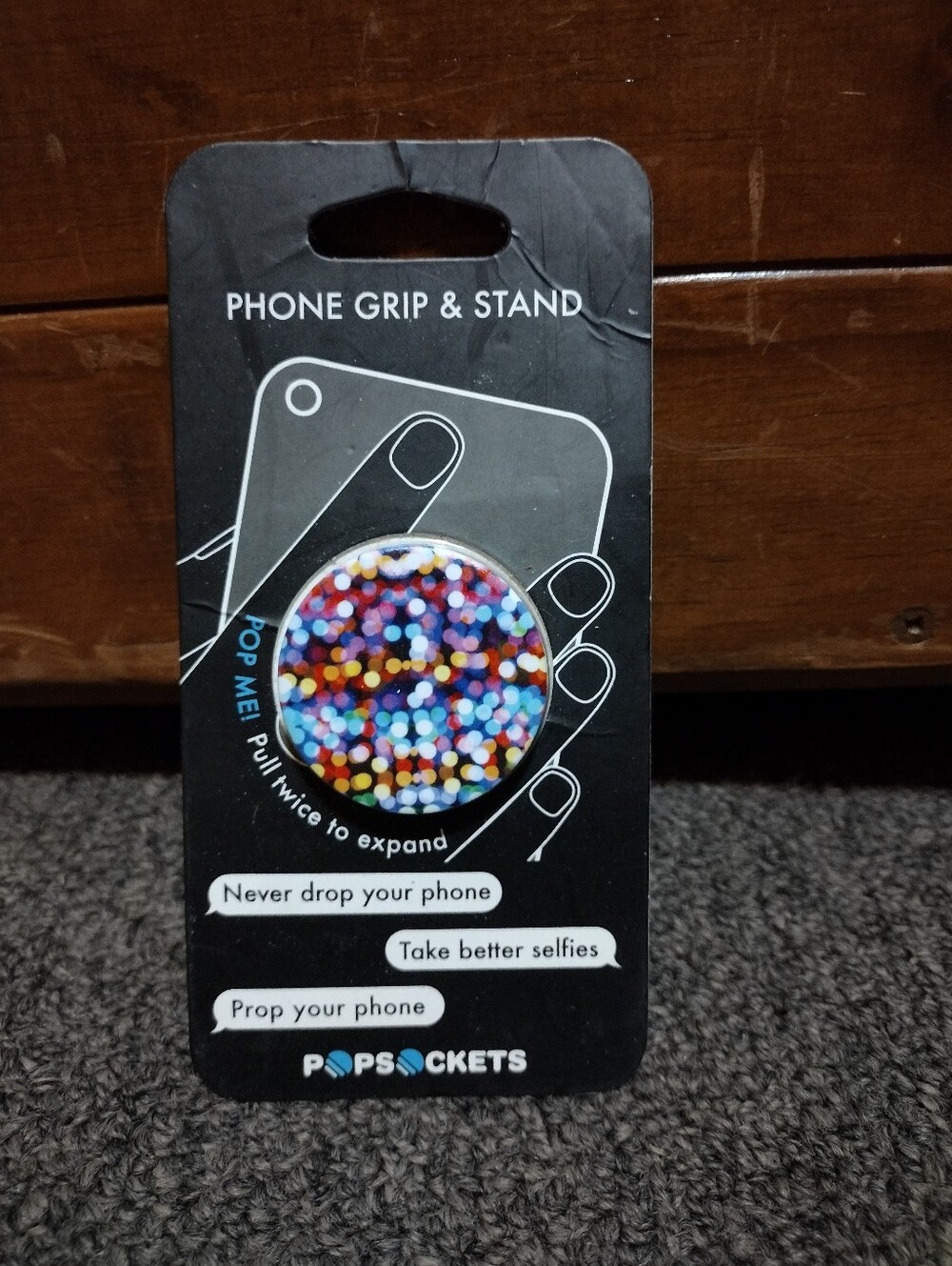PopSocket Multicolor Confetti Phone Grip — Blue, Pink, Yellow, Orange, White